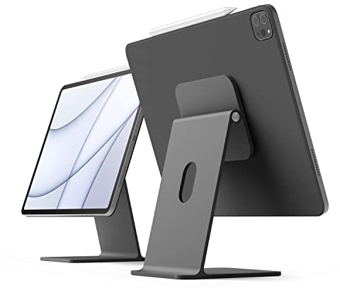 elago Magnetischer Tablet-Ständer - Kompatibel mit iPad Pro 12,9″ (6./5. Gen) und 11″ (4./3. Gen), Air 10,9″ (5./4. Gen), Mini 8,3″ (6. Gen), Nintendo Switch 2 (Dunkelgrau)