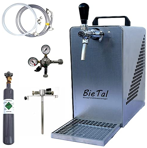 Bierzapfanlage Bierkühler BieTal® Zapfanlage mit Kühlung 30 Liter/h - SET - 5 Liter Adapter - 0,5Kg CO2