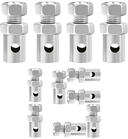 Tongze 15 Stück Brems-/Gaszug-Enden: 0,3 cm Universal-Kabel-Stop-Klemme, Reparaturteile für Go-Kart, Fahrrad, Motorrad, Roller, Motorräder, Motorräder, Gartentraktor, Rasenmäher