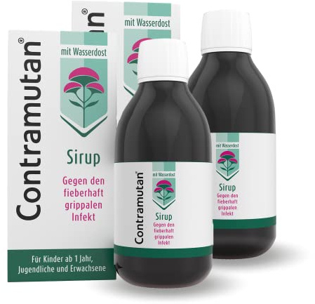 Contramutan® Sirup | bei Erkältung, Fieber & Schnupfen | 2x 250 ml | Bei grippalem Infekt, mildert den Erkältungsverlauf, auch bei Kopf- & Gliederbeschwerden, homöopathisch & gut verträglich