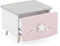 Comodino per Bambini Rosa Grigio Cosmos, Bianco Opaco/Grigio/Rosa, Comodino per Bambini Rosa Grigio