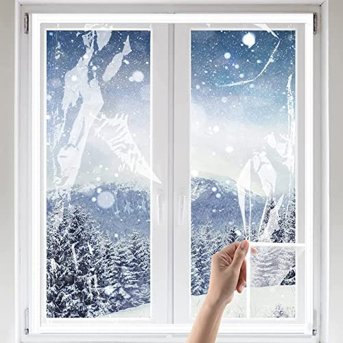 ZHUOZ1T Transparente Isolierfolie,Fenster-Isolierungs-Kit,Winddicht und Wärmeisolierend Isolierte Vorhänge,Wasserdicht Geräuschisolierung,für Tür Fenster Balkon Wohnzimmer (W90xH120cm(36x47in))