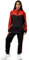 Violento Damen Trainingsanzug | 0986 (S, Schwarz-Rot 0986)