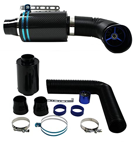 JOM Car Parts & Car Hifi GmbH 40304 Carbon Power Sportluftfilter Airbox Air Intake incl.Flex Schlauch universal Set