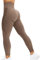 corcoar Sport Leggings Damen High Waist Seamless Hosen Gym Yoga Sport Leggings Booty Lifting Po Push Up Gym Sporthose Braun M