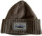 Patagonia Unisex Brodeo Beanie Mütze, Einheitsgröße, recycelte Wollmischung, Totenkopf (Heather Brown - Filzfisch-Patch), Braun