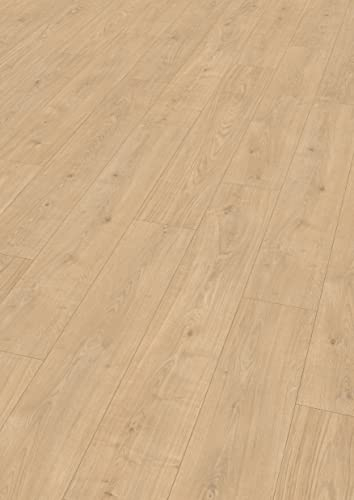 Egger Designboden GreenTec ED7001 Berdal Eiche Hellbraun (7,5mm, 1,995m²) | authentische Holzoptik | Einfache Verlegung durch Klicksystem | Robust & strapazierfähig