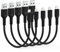 Lot de 5 câbles de charge courts pour iPhone - 30 cm - Certifié Apple MFi - USB vers Lightning - Câble de charge rapide et de données pour iPhone 14 13 12 11 Pro Max Mini XR XS X 8 7 6 6S Plus SE
