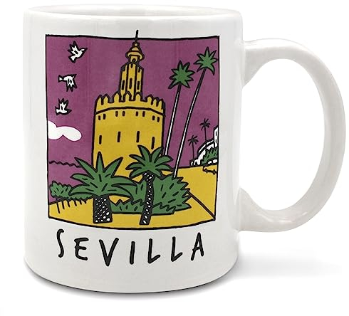 TBOC Taza Desayuno Porcelana | Regalos Originales [Torre del Oro] Mug Souvenirs Sevilla Andalucia España | Regalar Detalles Cumpleaños Profesores Amigo Invisible Original Taza Personalizada