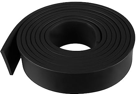 QUARKZMAN 1 Metro Lungo Solido Rettangolo Gomma Sigillo Striscia Meteo Isolante Porta Sigillo Striscia per Porta Telaio Isolamento Grande Distanza, [15mm Larghezza 2mm Spessore]