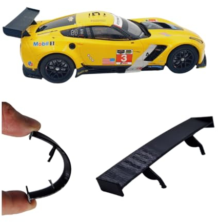 blackslot Flexibler Spoiler, Carrera Zubehör für 124 Chevrolet Corvette C7.R, Carrera Bahn Zubehör, Tuning Kleinteil Ersatzteil