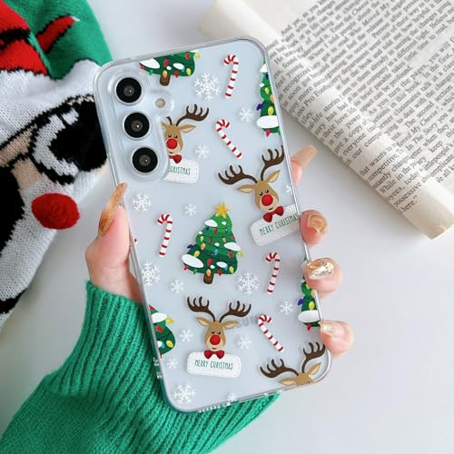 ZTOFERA TPU Case for Samsung Galaxy A14 5G/4G, Cute Christmas Design Soft Silicone Case, Slim lightweight Protective Bumper Cover for Samsung A14 - Clear