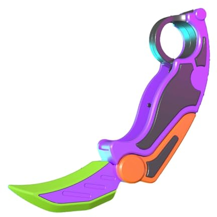 MagiDeal Rettichmesser-Spielzeug, sensorisches Messer, Fidget-Kinderpreis, faltbares Rettichmesser, 3D-Druck, Fidget-Messer für Familienurlaubsgeschenk, violett