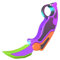 MagiDeal Rettichmesser-Spielzeug, sensorisches Messer, Fidget-Kinderpreis, faltbares Rettichmesser, 3D-Druck, Fidget-Messer für Familienurlaubsgeschenk, violett
