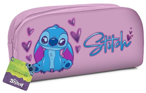 Naturaverde | Kinder - Disney Stitch - Geschenkset, Shampoo 100 ml, Badegel 100 ml + Stitch Kulturbeutel