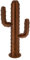 Générique Cactus - Statua decorativa in metallo, colore marrone ambrato, effetto invecchiato, 60 cm, decorazione da viaggio