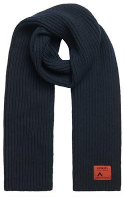Superdry Damen Workwear Strickschal Finster Marineblau 1SIZE