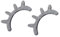 WOONEKY 1 Paar wandtattoo schläfrige augen Wandaufkleber mit Wimpern aus Holz kinderzimmer wandsticker wall stickers for kids room Wimpernmuster glänzender Wandaufkleber hölzern 3d