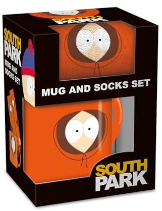 Pyramid International South Park (KENNY) Herren-Tasse und Socken-Set – lustiges Kenny-Design, inklusive gemütlichen Socken, langlebig und mikrowellengeeignet, tolle Wahl für den täglichen Gebrauch und