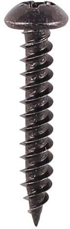 Black Pozi Wood Screws, Round Head, Japanned, 3.5-5mm, 16-50mm, Japanned (50, 3.5x25 (6x1))