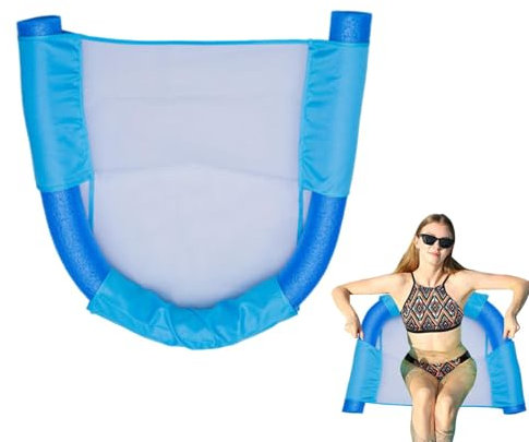 Floating Noodle Chair, U-Seat Pool Float Chair, Pool Noodle Net Chair, Mesh Pool Float Chair, Swimming Pool Water Hammock, Floating Water Chair for Pool Summer Water Fun