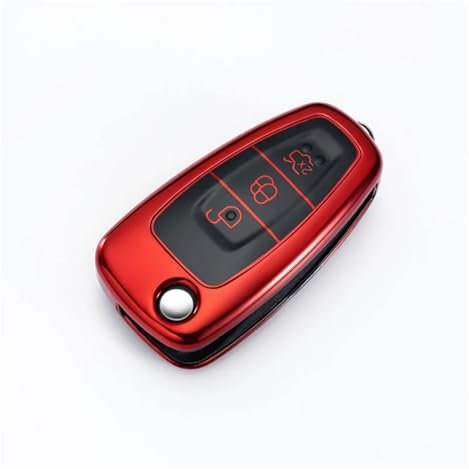 Schlüsselbox Cover Für Ford Für Focus Für C-Max Für S-Max Für Galaxy Für Mondeo Für Ranger Für Transit Autoschlüsseletui Tasche Schlüsselanhänger Schlüsselhülle Cover(2)