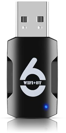 Adattatore WiFi 6 Bluetooth 5.3 USB 2in1, Dual Band 2,4/5GHz AX900Mbps per PC/Laptop/Desktop, Mini USB Senza Driver, Supporta Windows10/11