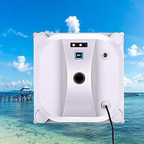 HIQIDI Robot limpiacristales con Mando a Distancia, Robot eléctrico para Limpieza de Cristales, anticaídas, succión de 2500 Pa, para Ventanas Altas en Interiores y Exteriores