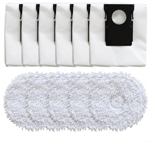 Puupaa Pièces de rechange pour Eureka J15 Pro pour aspirateur robot Ultra, accessoires 5 serpillères, 6 sacs à poussière