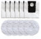 Puupaa Pièces de rechange pour Eureka J15 Pro pour aspirateur robot Ultra, accessoires 5 serpillères, 6 sacs à poussière