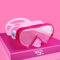 Kinder Taucherbrille 180° Panorama Kind Schnorchelmaske, Anti Nebel Tauchmaske gehärtetes Glas Schwimmmaske Junge Silikon Tauchermaske Mädchen Schwimmbrille mit Nasenabdeckung 4-16 (Rosa)