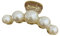 Generic Pince à cheveux style coréen, 1 pièce (lot de 1), blanc, 5 perles grandes (10 cm), maintien sûr, femmes, adultes