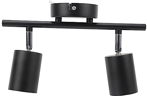 2 LED -Schienen-Set 2 Heads 10.8in Track 90 Grad Drehleuchte für GU10 Birne mit Saugnapf, Einfache Installation, Geeignet für Schlafzimmer, Küche, Badezimmer, Hotel