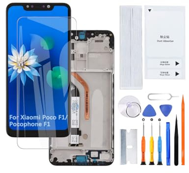 H&LYCYJ Pantalla para Xiaomi Poco F1 con marco | Kit de herramientas de uso，IPS LCD，pantalla HD，pantalla de reemplazo，para modelos:M1805E10A POCO F1