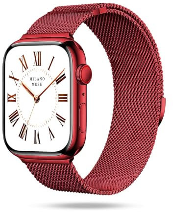 ONEFLOW Milano Mesh compatibile con Apple Watch Milanese, cinturino in metallo, elegante cinturino in acciaio inox, magnetico, iWatch bracciali in metallo da donna, Apple Watch 10 (46mm), Metallo