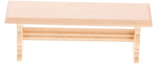 OFFIGAM Holzbank Modell für Puppenhaus Dekorative Möbel für Miniaturen für Wohnzimmer Esszimmer und Schlafzimmer aus Hochwertigem Holz Gefertigt