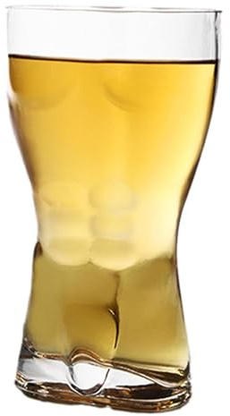 Nudorpn Einzigartiges Pint-Glas in Körperform, Sexy Bierglas in Frauen- und Männerkörper, Transparenter Schnapsgläser Becher für Bier, Cocktails, Wein und Limonaden, für alle Getränkearten