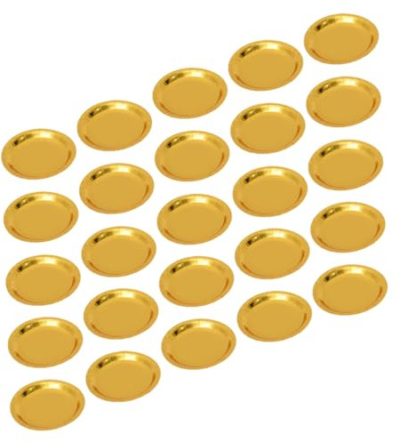 TOVINANNA 1 Jeu Assiettes Papier Dorées À Usage Unique Lot De Assiettes Pour Anniversaire Décoration De Vaisselle 25 Pièces