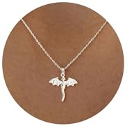 DCNCLADY Silberketten Damen Zarter Drachen Anhänger Schmuck Geschenk