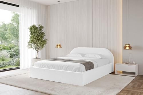 ALTDECOR Polsterbett mit Bettkasten und Lattenrost, Bett mit Kopfteil, Boxbett ohne Matratze, Doppelbett mit Stauraum - TIVON-v1-200x200 Weiß