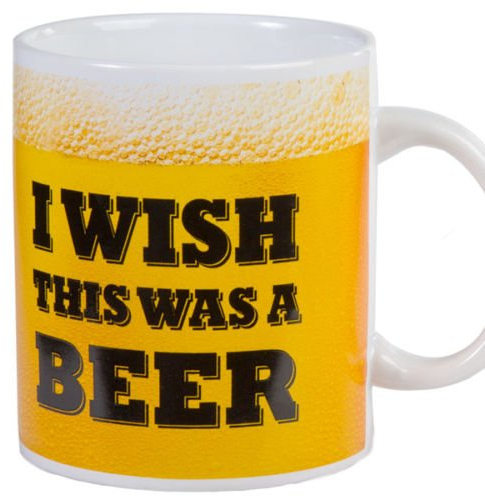 XL I Wish This was A Beer Mug Coffee Tea Drink Kitchen HOT Novelty Gift Large