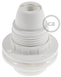 Thermoplastisches E14-Lampenfassungs-Kit mit Doppelklemmring - Weiß