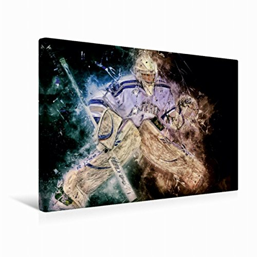 Premium Textil-Leinwand 45 x 30 cm Quer-Format Eishockey | Wandbild, HD-Bild auf Keilrahmen, Fertigbild auf hochwertigem Vlies, Leinwanddruck von Peter Roder