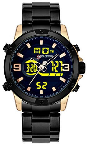 Damenuhren Damen wasserdichte Roségold Mesh Uhr Einzigartiges Design Analoge Quarz Armbanduhren für Frauen Edelstahlband Luxus Business Kleid Uhren mit Drehendes Diamant Zifferblatt (Blau)