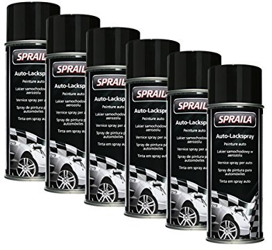 Kwasny Weiss Glänzend Lackspray 500Ml Glanz Spraydose Autolack Sprühlack Spraila 6X