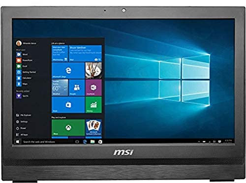 MSI 9S6-AA7811-025 Pro 20T 6M-025DE All-in-One Desktop PC (Intel Core i3-6100, 128GB Festplatte, 4GB RAM, HD-Grafik, Win 10 Pro, 50,8 cm (20 Zoll)) schwarz