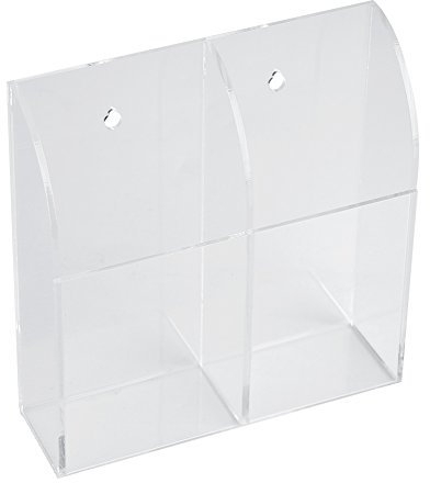 Yosoo - Supporto per telecomando da parete, in acrilico, per scrivania, per condizionatore d'aria e TV (2 custodie)