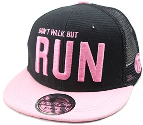 Belsen Kind Hip-Hop AFFE Mesh Cap Baseball Kappe Hut (Stickerei Schwarz Rosa)