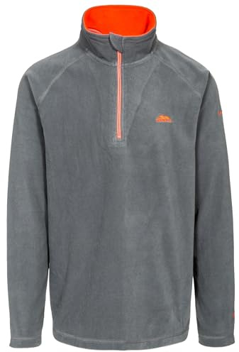 Trespass Mens Casual Fleece Top Blackford - Anti Pilling, 1/2 Zip Neck, Contrast Inner Collar, Contrast Neck Tape, Knitted, 100% Polyester