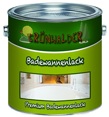 Grünwalder Badewannenlack Badezimmerfarbe Badewannenbeschichtung 2K Speziallack SET Decklack + Grundierung Weiss Grau Beige Schwarz FARBAUSWAHL (1 L, Beige)